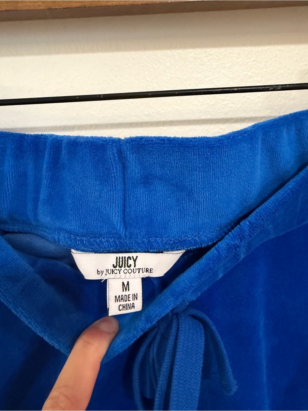 Juicy Couture Velour Y2K Mini Skirt Women’s Size Medium Royal Blue Elastic Waist - Picture 5 of 6